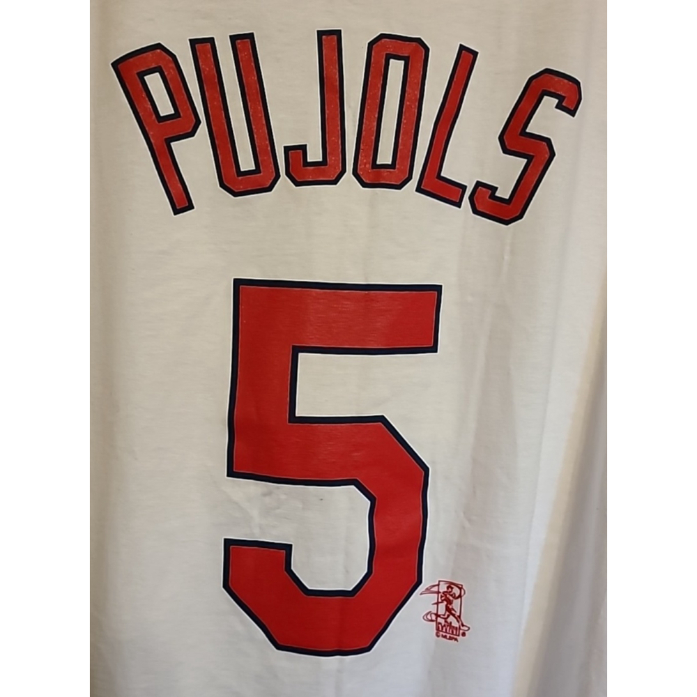 Vintage MLBPA Cardinals Pujols Long Sleeve Shirt 2XL XXL Majestic Players Choice - Picture 7 of 12